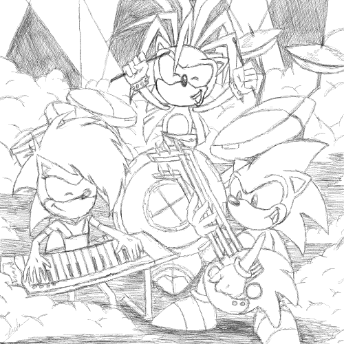 Sonic Underground (Oekaki) (Sonic the Hedgehog) (2005-03-06)