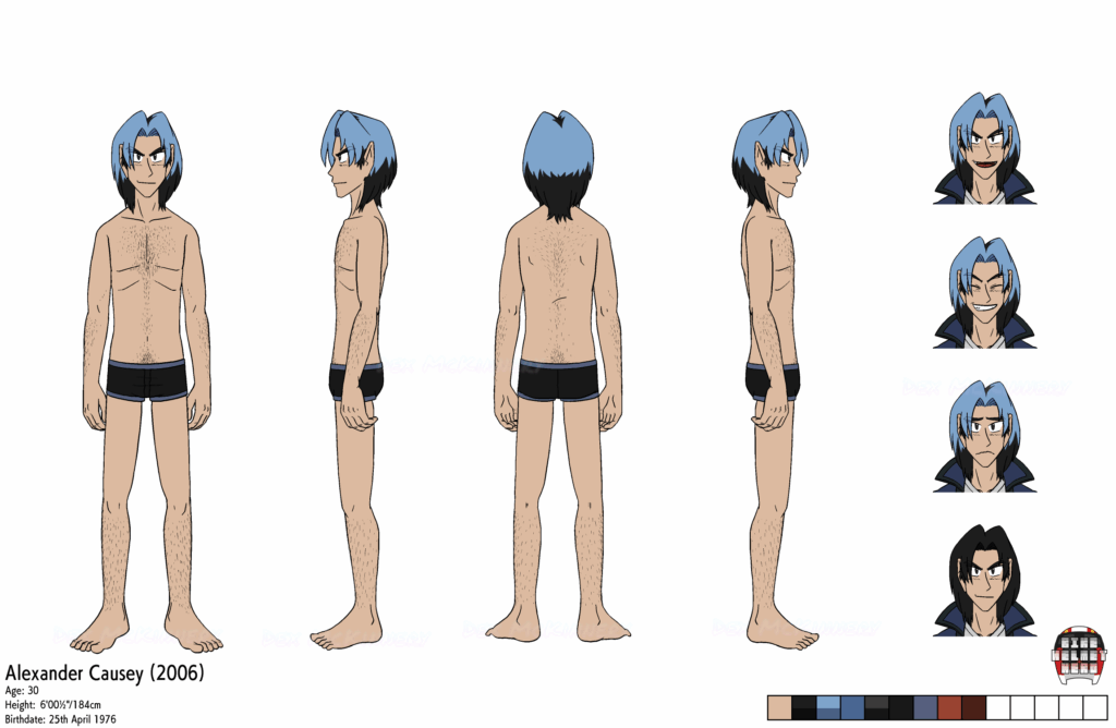 Alexander Causey (circa 2006, body reference) Reference Sheet (2025-01-26)