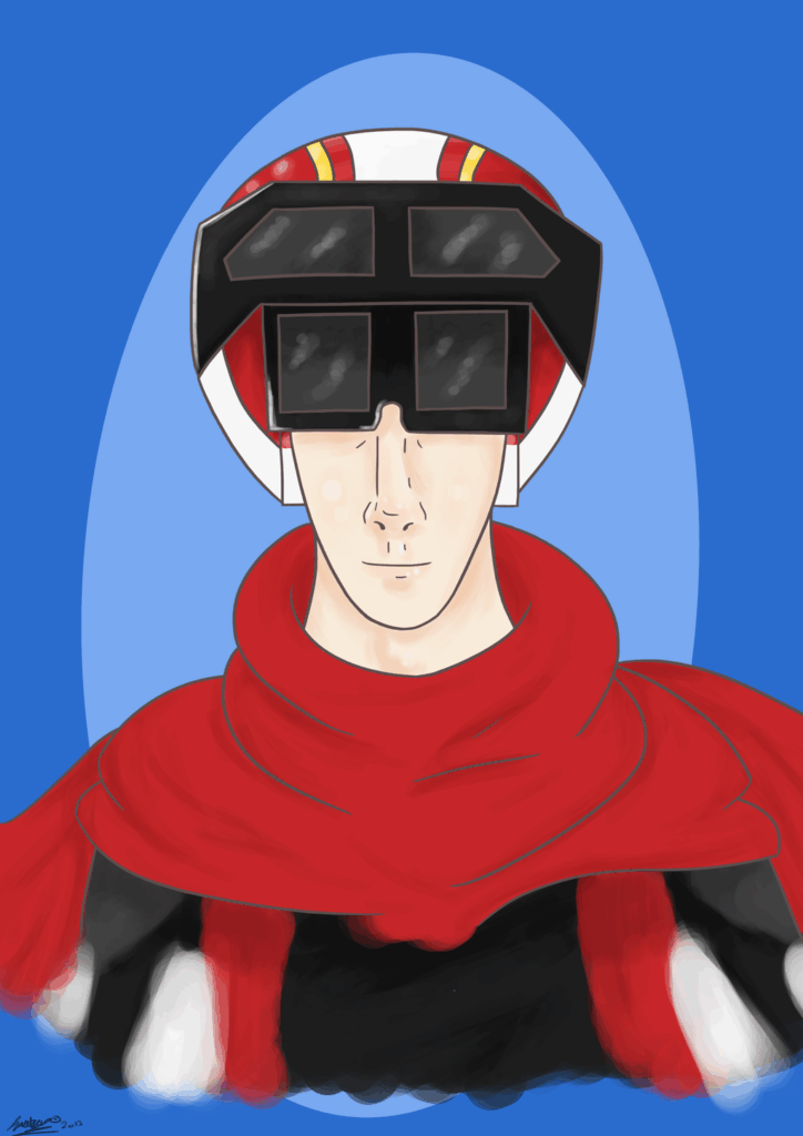 Chester Docherty (as Bike Helmet Hero) by DarkRedRage (2013-04-17)
