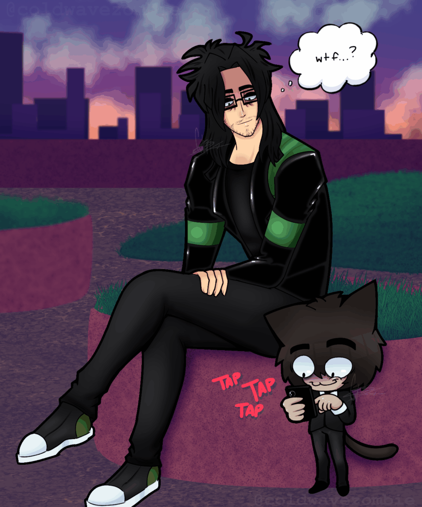 Hal McAvinue by Norton (coldwavezombie) (featuring their OC, Rhodes) (2025-07-11)
