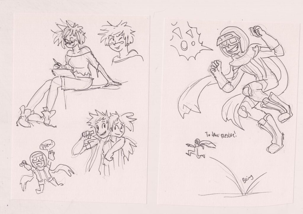 Zoë Newport, Chester Docherty (as Bike Helmet Hero), Cliff Underwood and Guillaume Underwood by Skylee (2015-02-03)