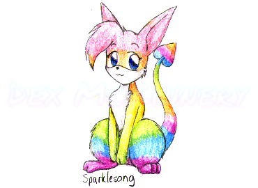 Request art for somebody on Neopets of their Zafara, "Sparklesong" (2004-05-06)