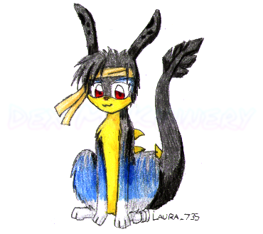 Request art for somebody on Neopets of their Zafara, "Laura_735" (2004-06-19)