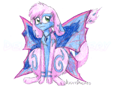 Request art for somebody on Neopets of their Zafara, "Bunnydragneo" (2004-07-17)