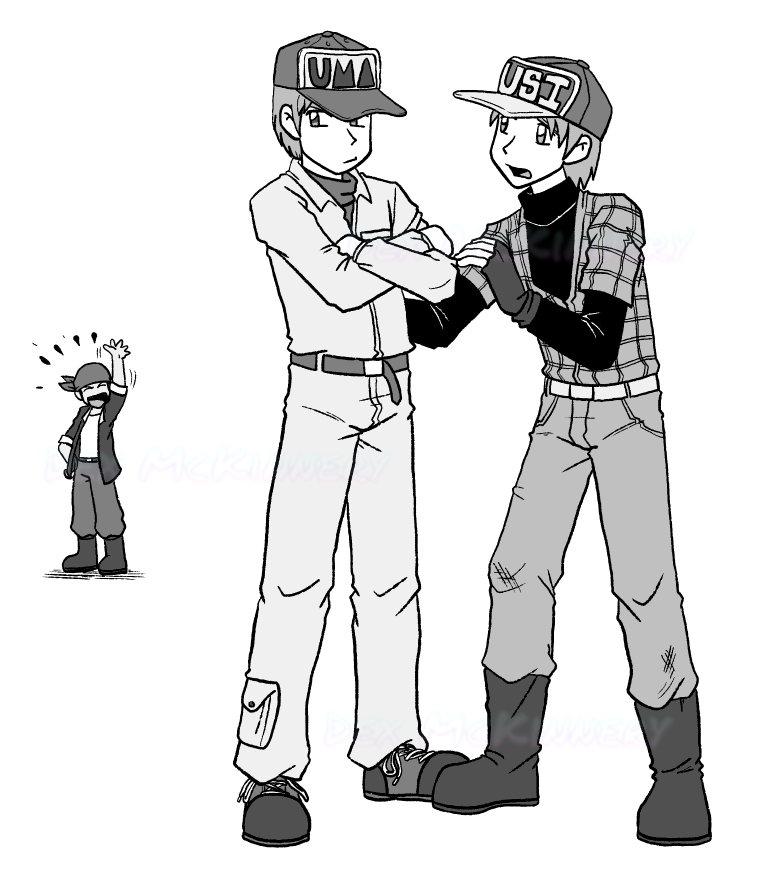 Gray and Kai (Bokujou Monogatari/Story of Seasons/Harvest Moon Friends of Mineral Town) and Blue (Bokujou Monogatari/Story of Seasons/Harvest Moon Magical Melody (2009-10-30)