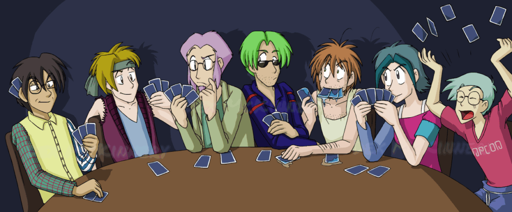 Art Trade of assorted characters from Outcast Hero for Gemma (niftihalostudios.com) (2010-08-17)