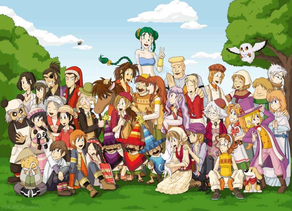 Entire Cast (Bokujou Monogatari/Story of Seasons/Harvest Moon Tale of Two Towns) (2011-12-12)