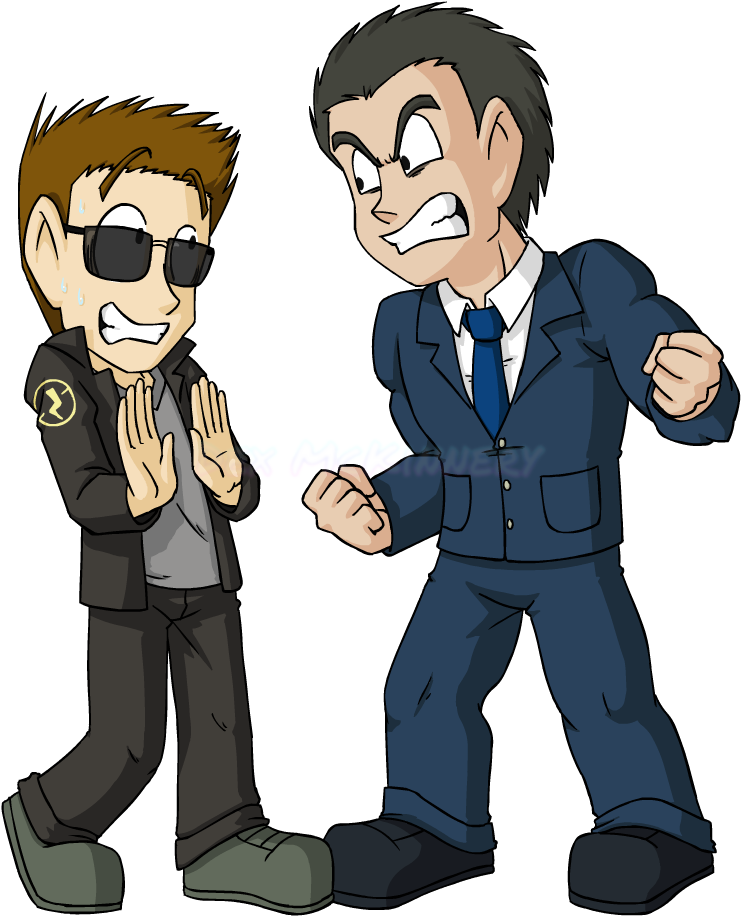 Gift art chibi of Dean and Alex from Power Saver for Gemma (niftihalostudios.com) (2012-06-03)