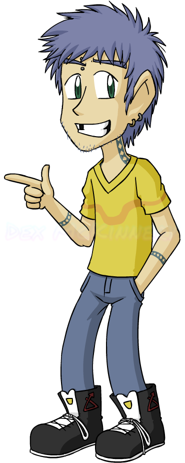 Gift art chibi of Spike Hanson from Outcast Hero - Anon for Gemma (niftihalostudios.com) (2012-06-03)