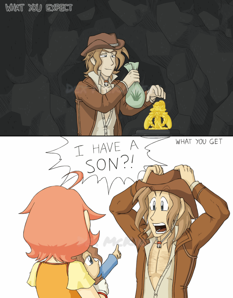Secret Santa Art of Calvin and Molly (Bokujou Monogatari/Story of Seasons/Harvest Moon Animal Parade) (2012-12-?)