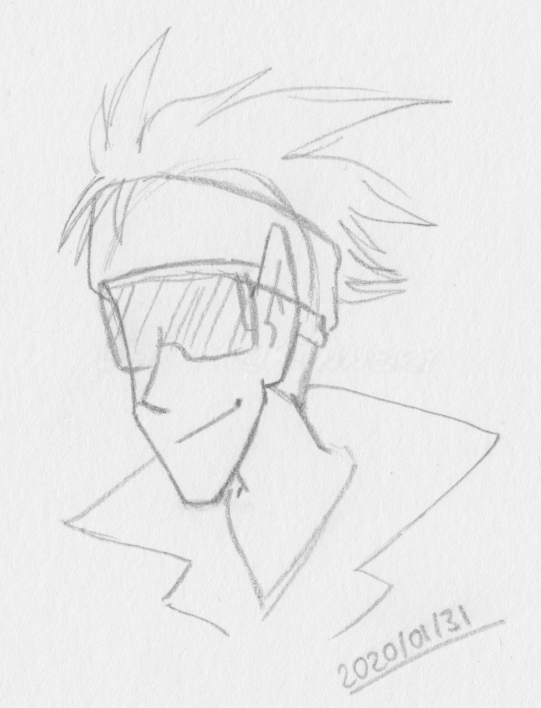 Blitzwulf concept sketch on paper (2020-01-31)