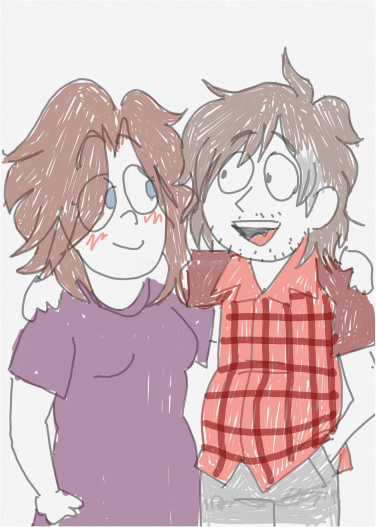 Silly Phone doodle of Wynter and Kenny Reynolds from Wyntersong for Kenzie Webb (2022-04-08)