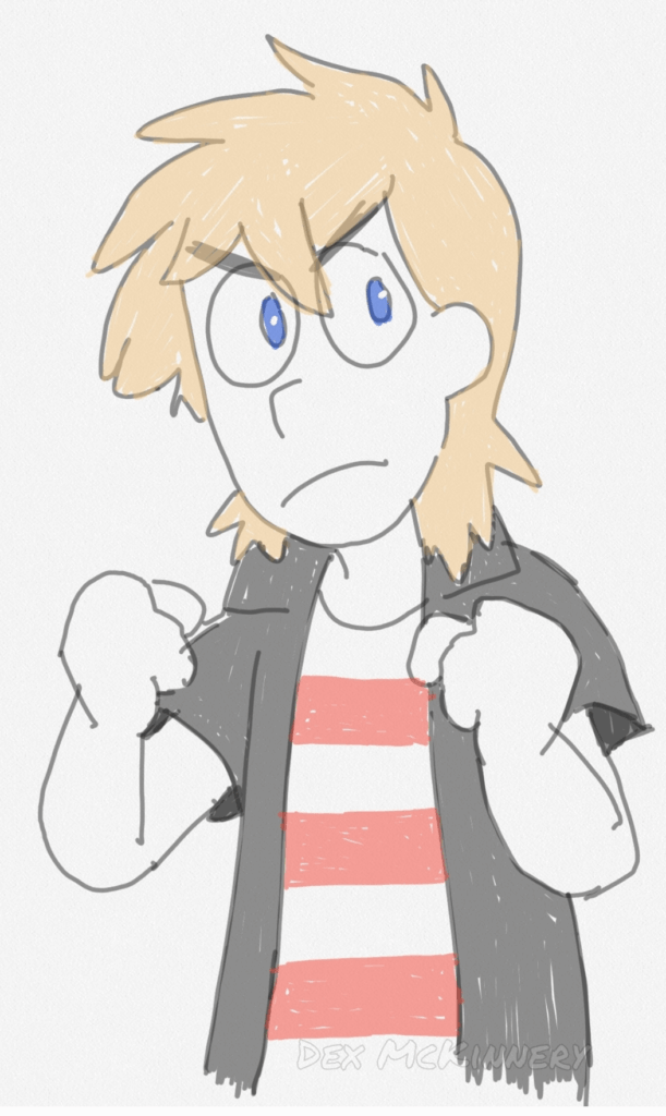 Phone doodle of Axel for BlueFawful (2022-05-06)
