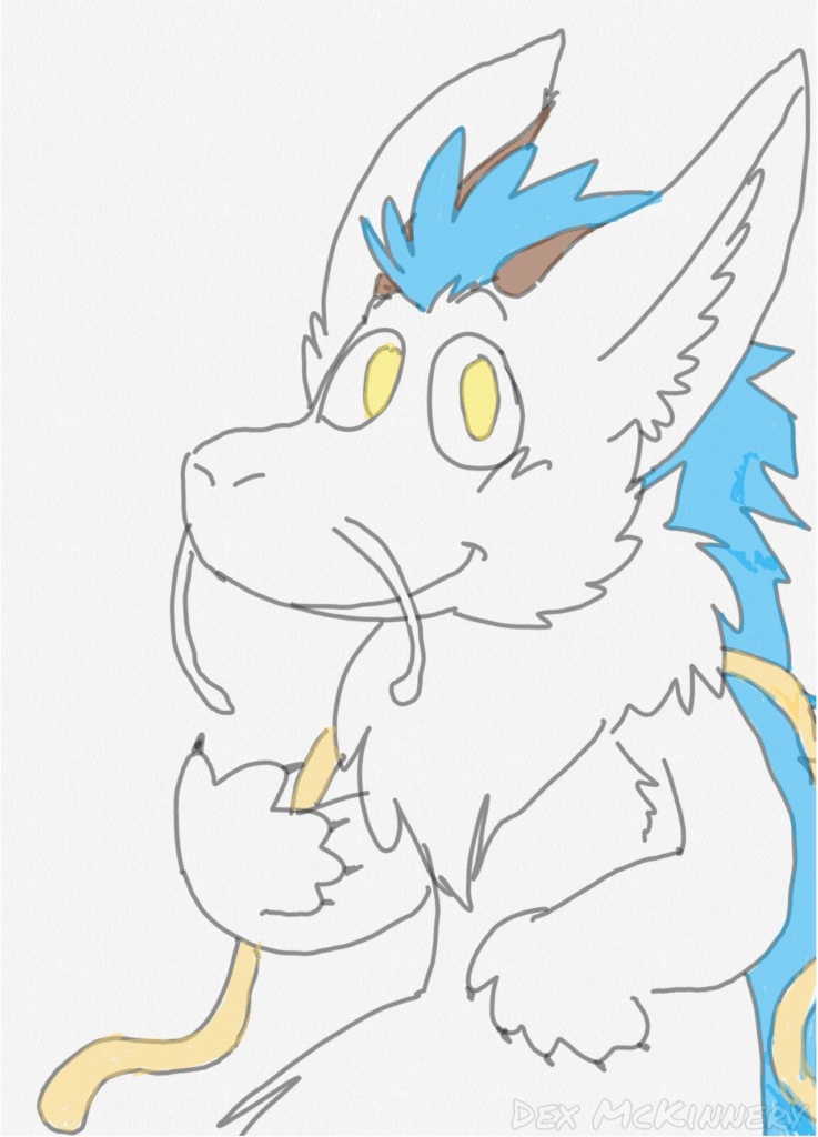 Phone doodle of Rin for SusanYura (2022-05-06)