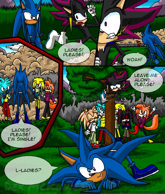 Gift art comic about Manta Monterey for Raichu288, including a few other people's Sonic OCs I can't remember (2005)