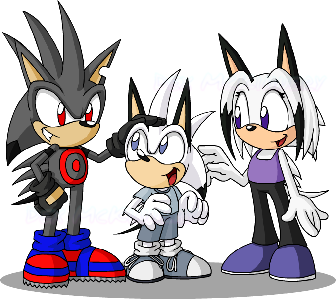 Gift art of Raichu288's characters, Sade, Sayre and Sophie Monterey, drawn in a Sonic the Hedgehog style (2010-01-07)