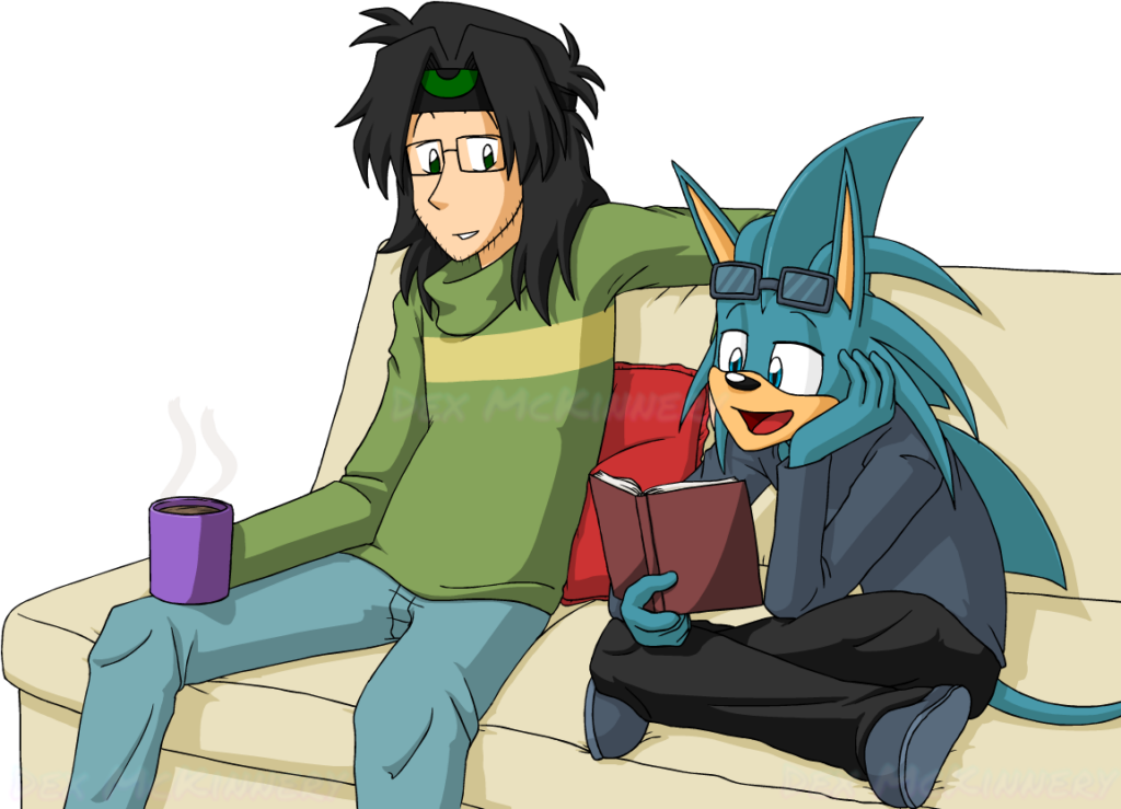 Crossover art of my OC Hal McAvinue (Living Legend) and Rai's character, Murray Monterey for Raichu288 (2010-01-20)