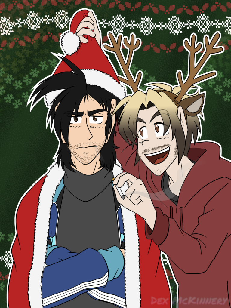 Christmas artwork of Peat and Davey 2025 (2025-11-13)